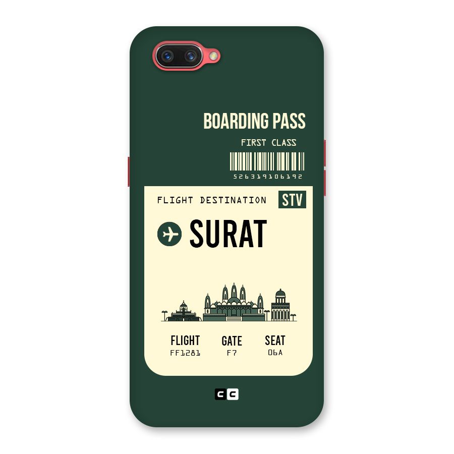 Surat Boarding Pass Back Case for Oppo A3s