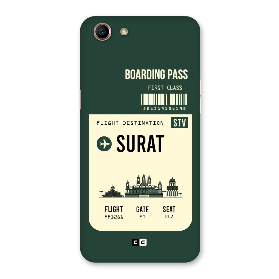 Surat Boarding Pass Back Case for Oppo A83 (2018)