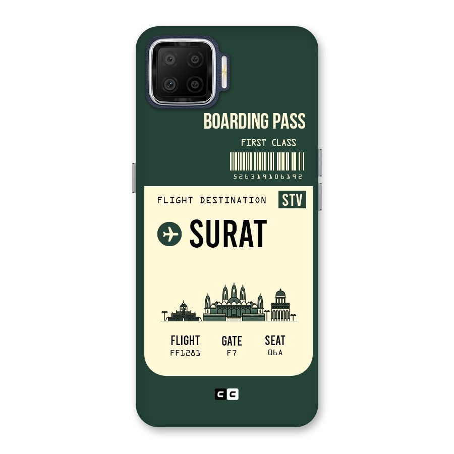 Surat Boarding Pass Back Case for Oppo F17