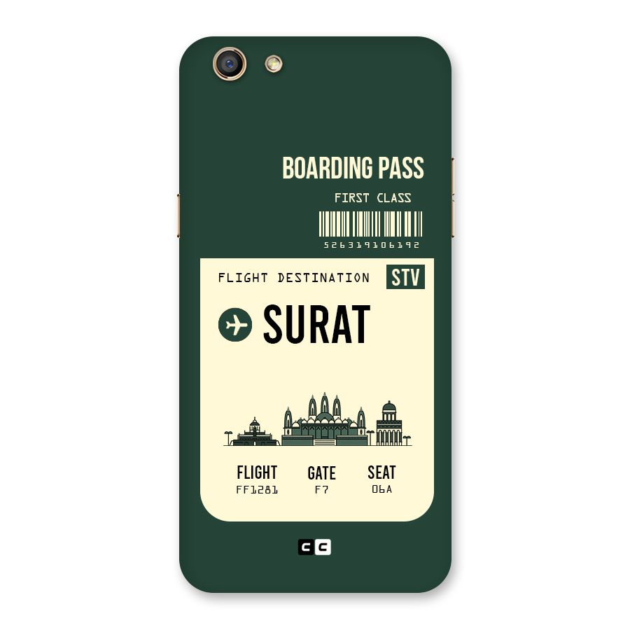 Surat Boarding Pass Back Case for Oppo F3