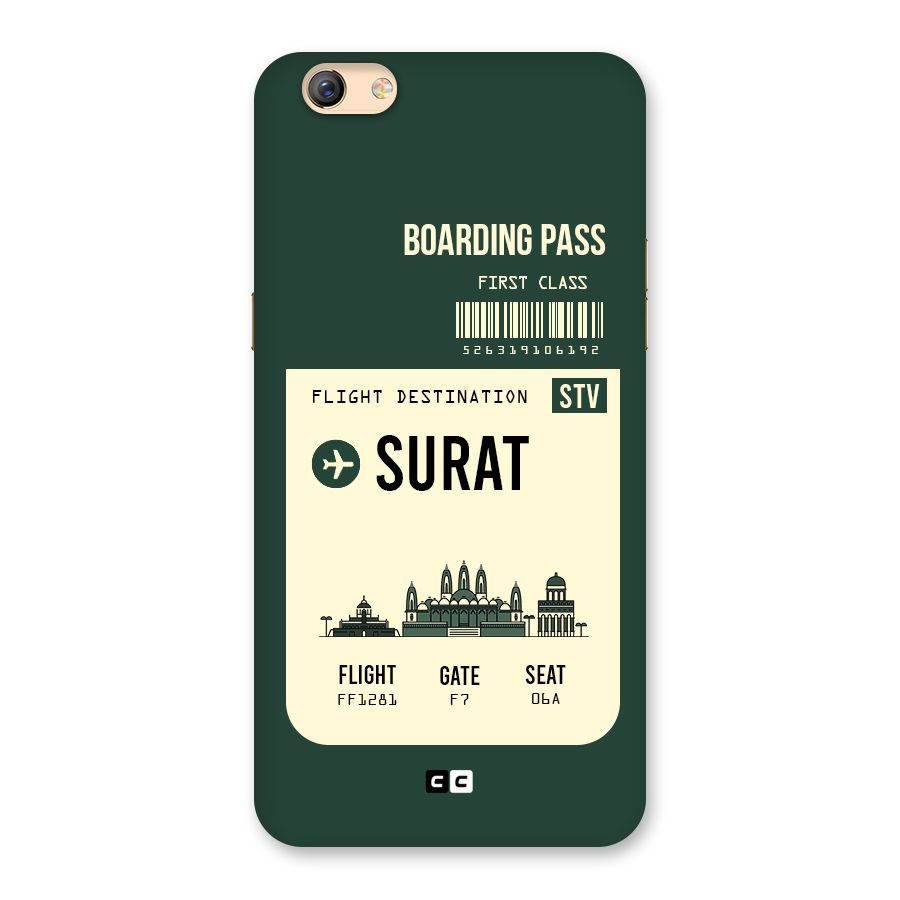 Surat Boarding Pass Back Case for Oppo F3 Plus