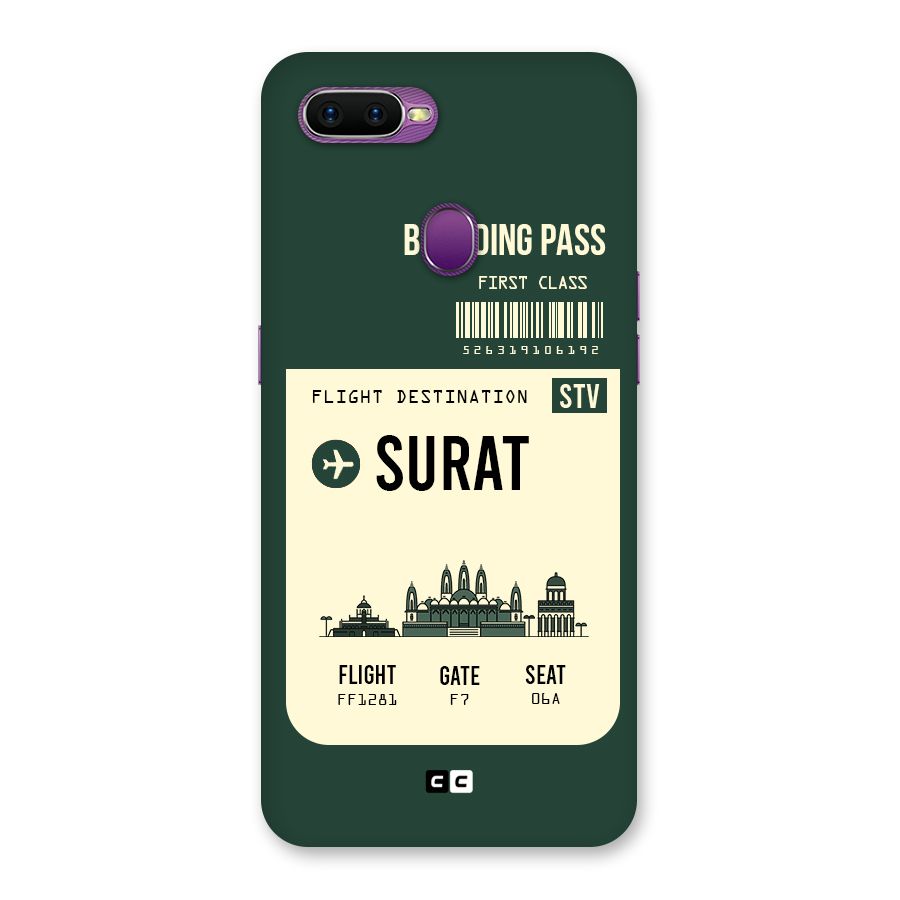 Surat Boarding Pass Back Case for Oppo F9