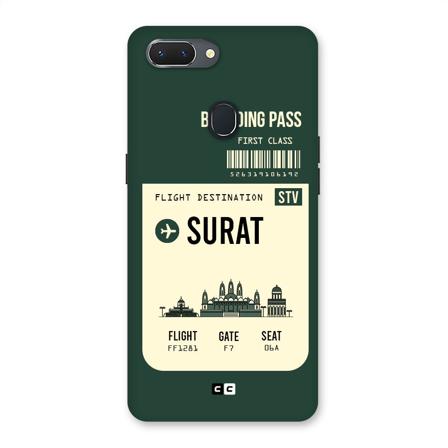 Surat Boarding Pass Back Case for Oppo Realme 2