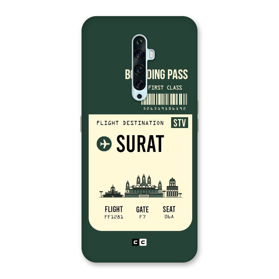 Surat Boarding Pass Back Case for Oppo Reno2 Z
