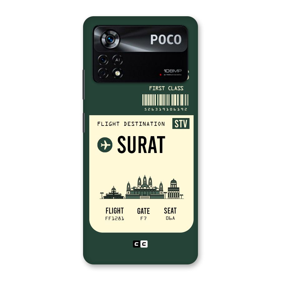 Surat Boarding Pass Back Case for Poco X4 Pro 5G