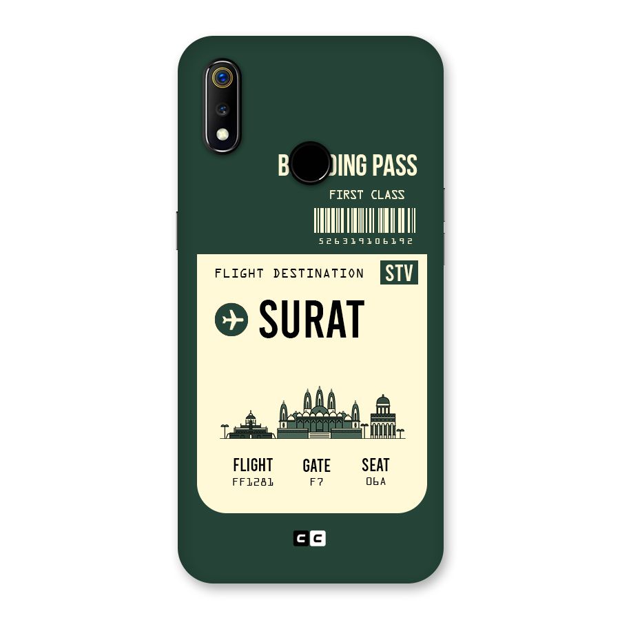 Surat Boarding Pass Back Case for Realme 3