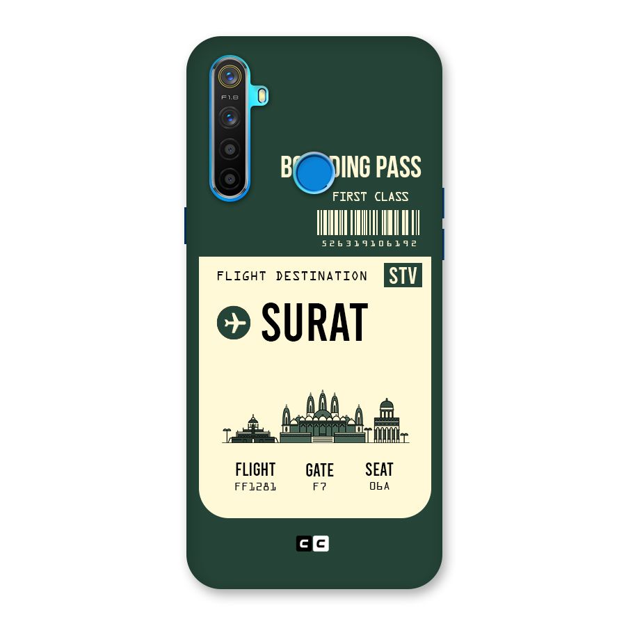 Surat Boarding Pass Back Case for Realme 5s