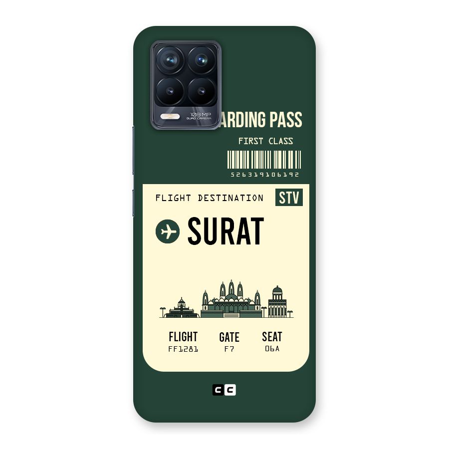 Surat Boarding Pass Back Case for Realme 8 Pro