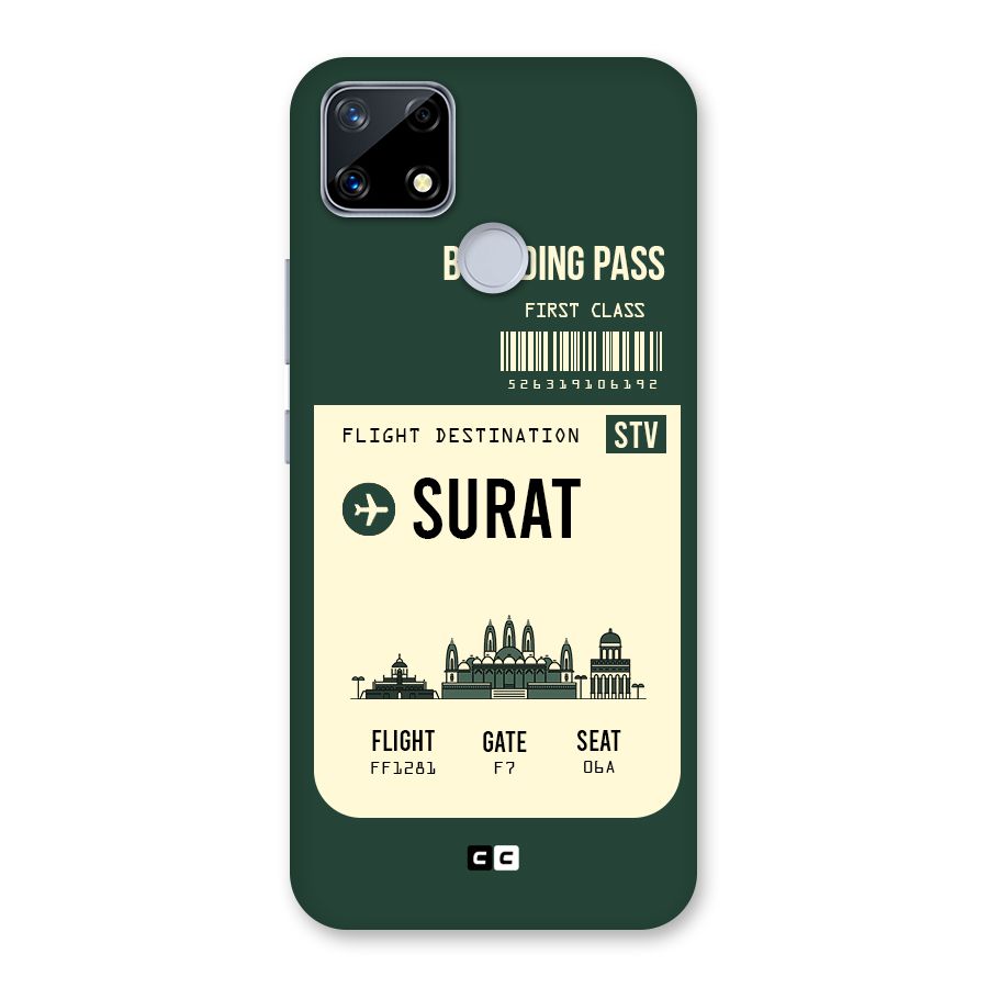 Surat Boarding Pass Back Case for Realme Narzo 20