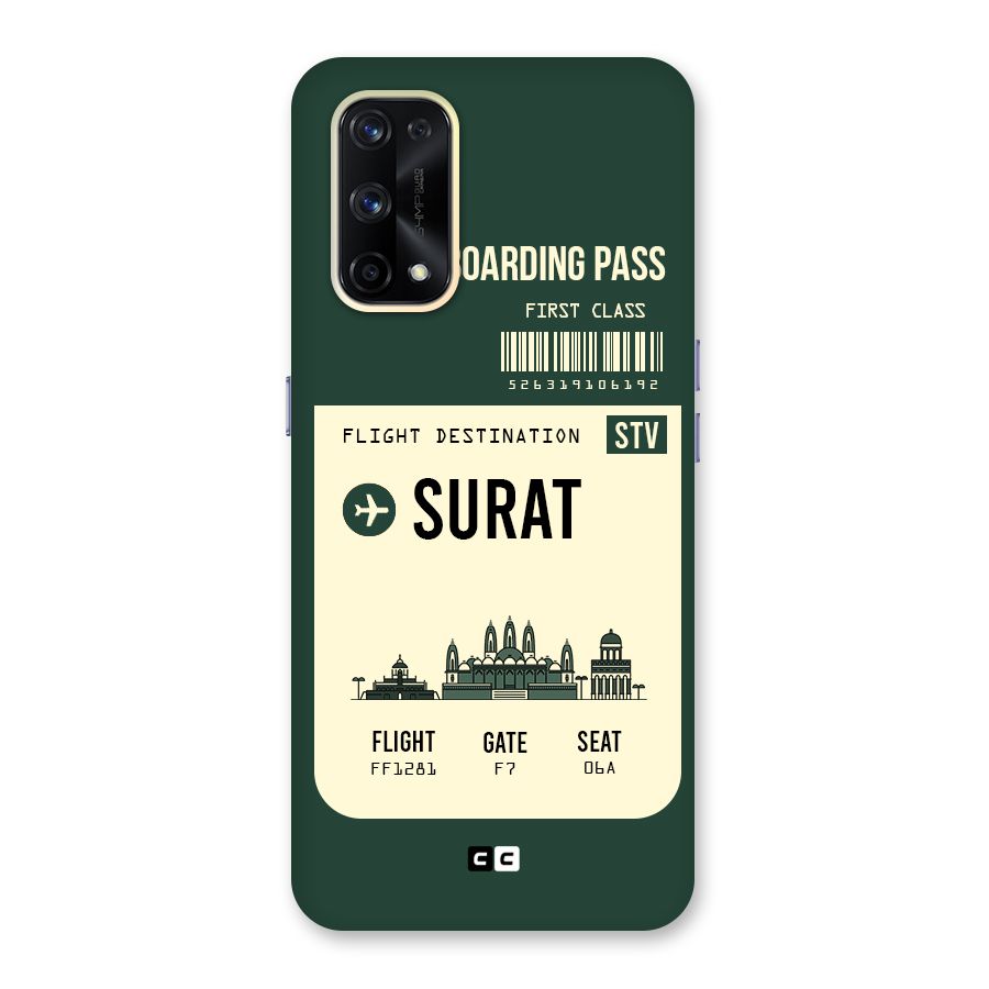 Surat Boarding Pass Glass Back Case for Realme X7 Pro