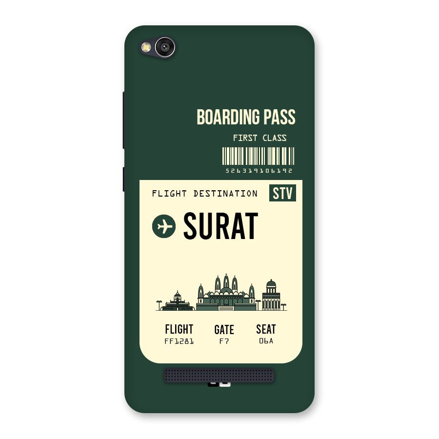 Surat Boarding Pass Back Case for Redmi 4A