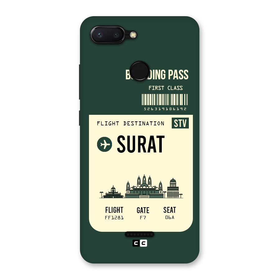 Surat Boarding Pass Back Case for Redmi 6
