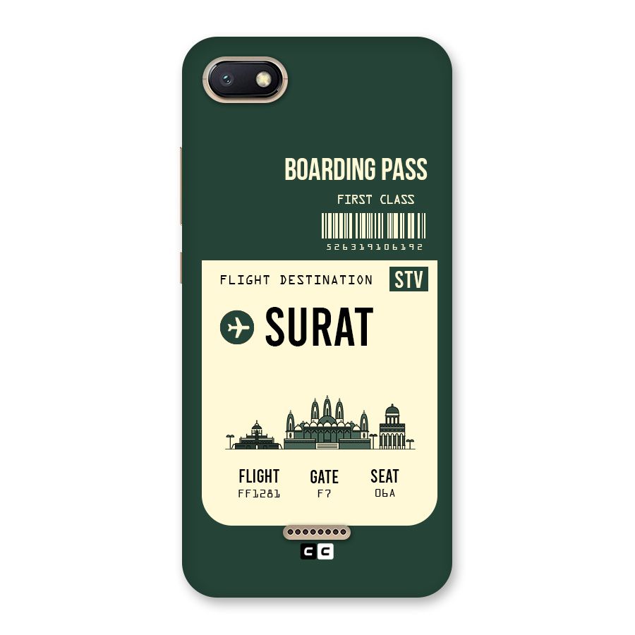 Surat Boarding Pass Back Case for Redmi 6A