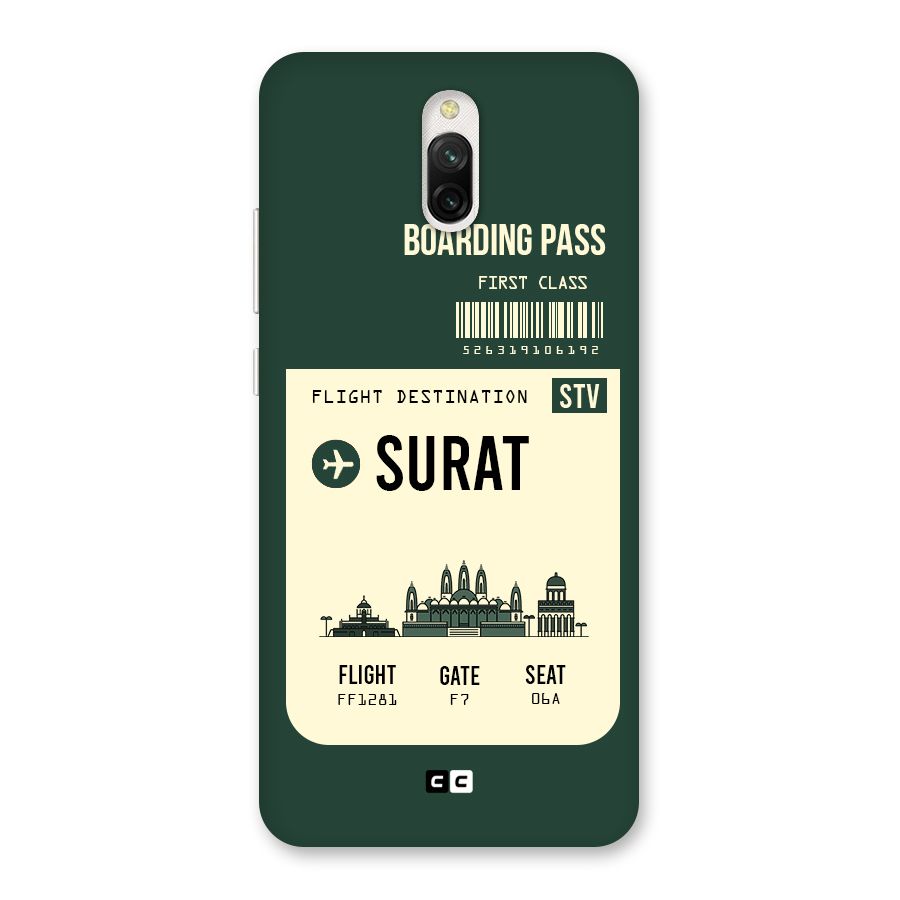Surat Boarding Pass Back Case for Redmi 8A Dual