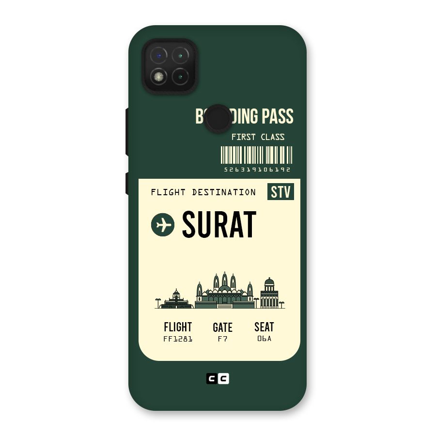 Surat Boarding Pass Back Case for Redmi 9