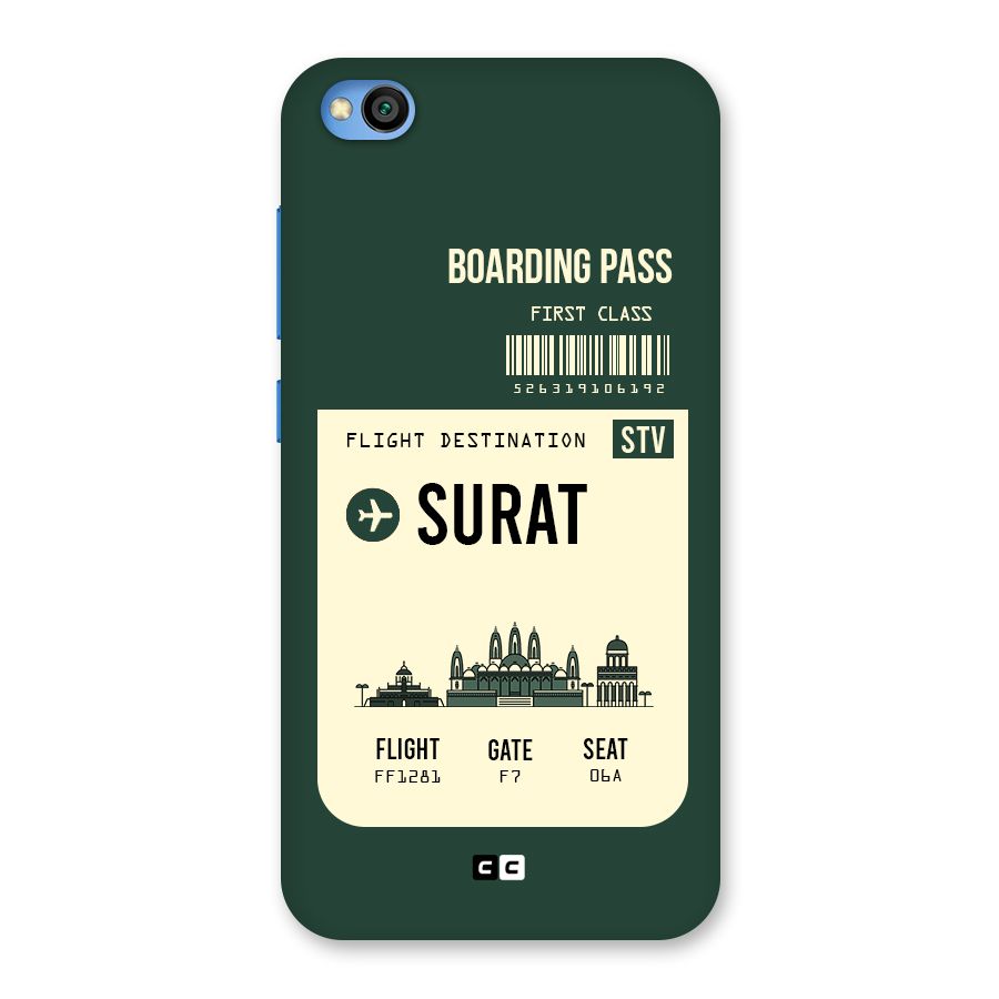 Surat Boarding Pass Back Case for Redmi Go