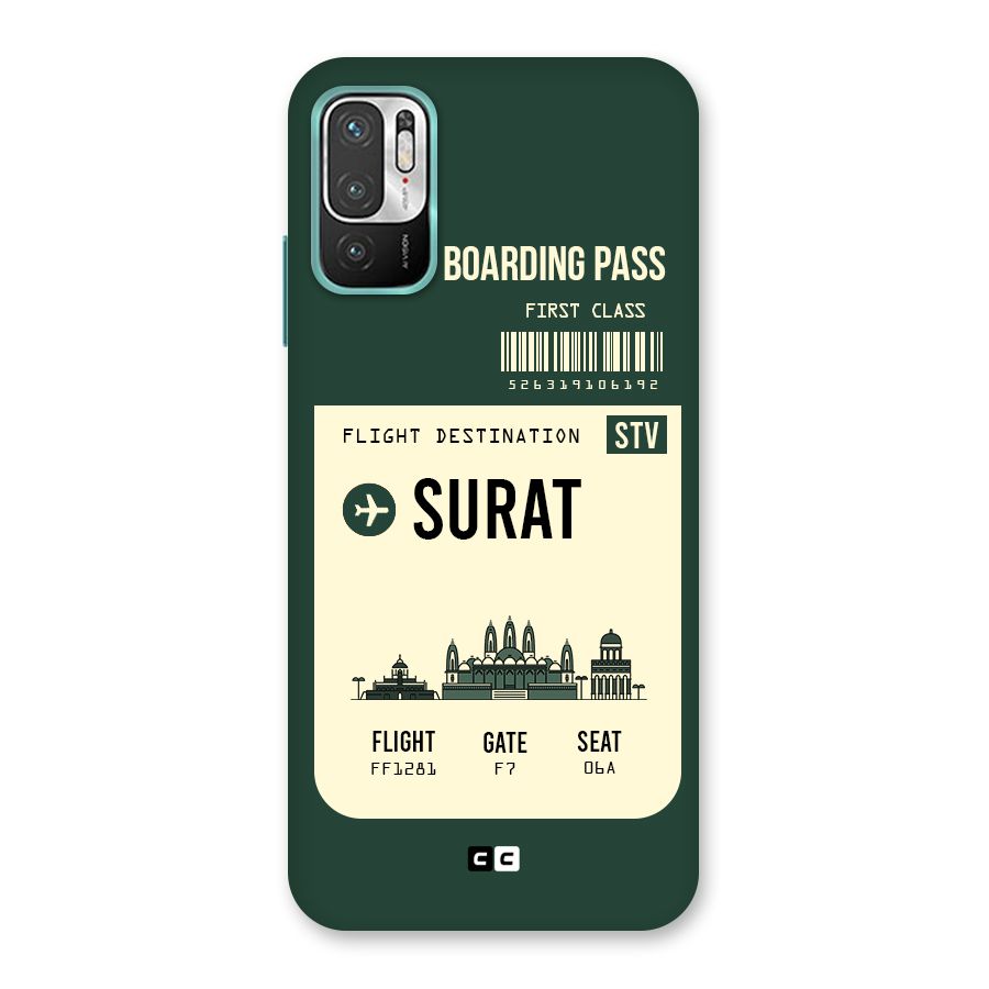 Surat Boarding Pass Back Case for Redmi Note 10T 5G