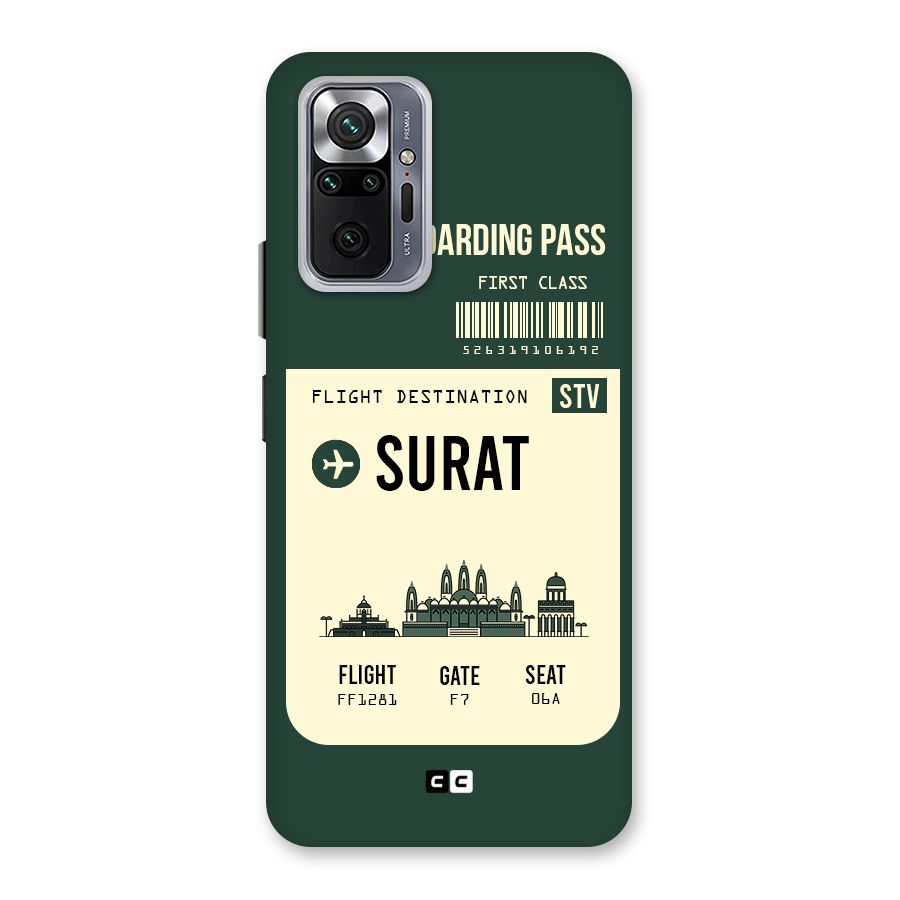 Surat Boarding Pass Back Case for Redmi Note 10 Pro Max