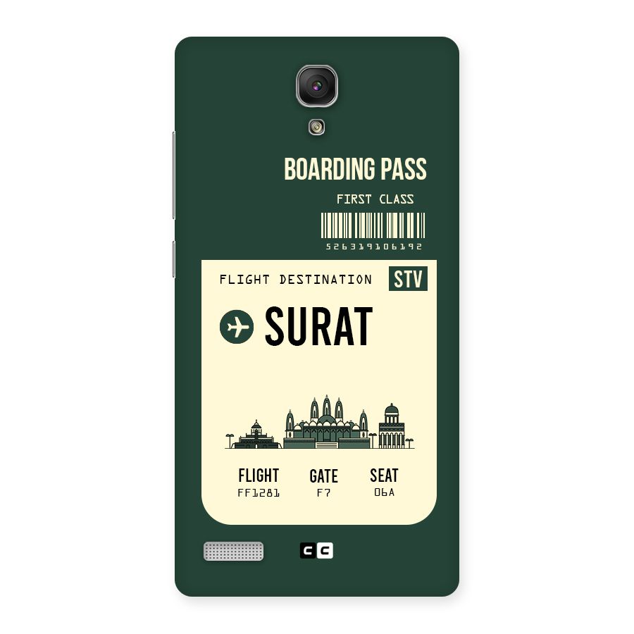 Surat Boarding Pass Back Case for Redmi Note Prime