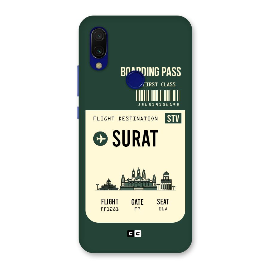 Surat Boarding Pass Back Case for Redmi Y3