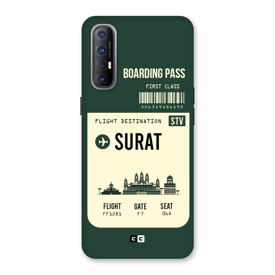 Surat Boarding Pass Back Case for Reno3 Pro