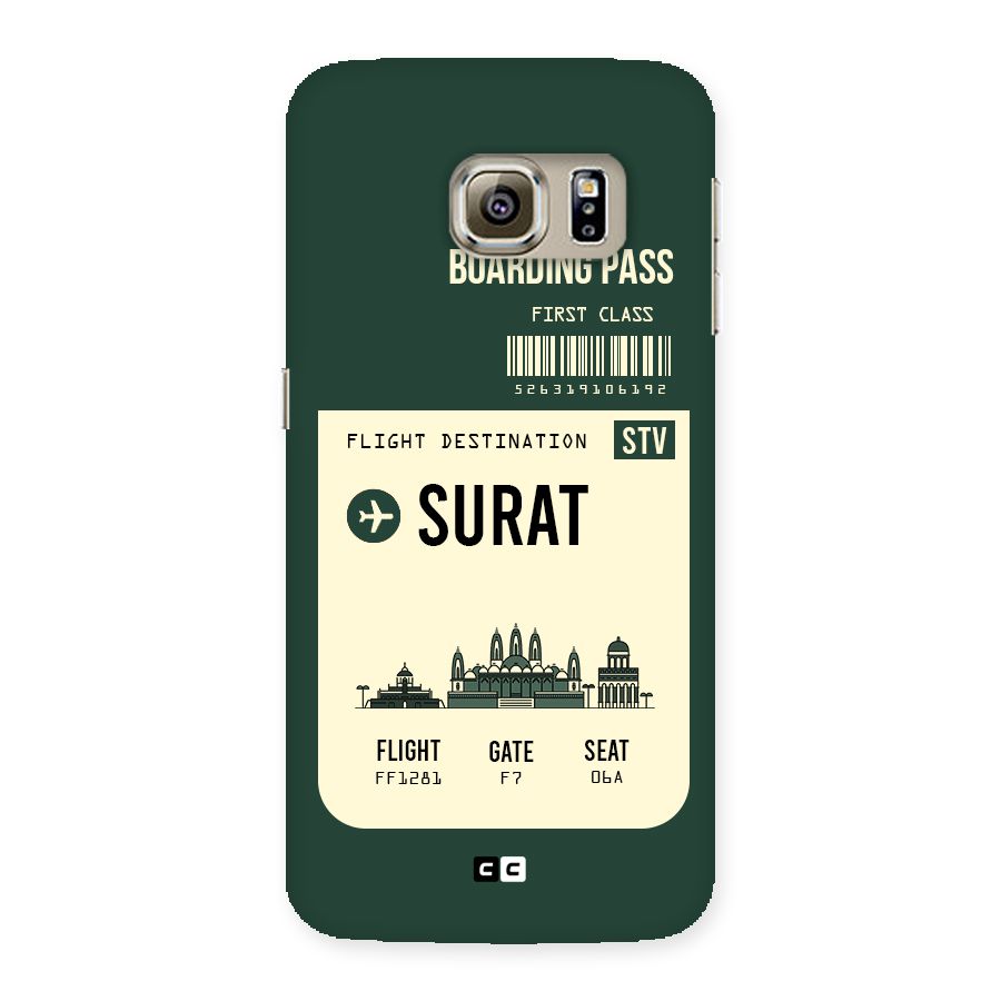 Surat Boarding Pass Back Case for Samsung Galaxy S6 Edge