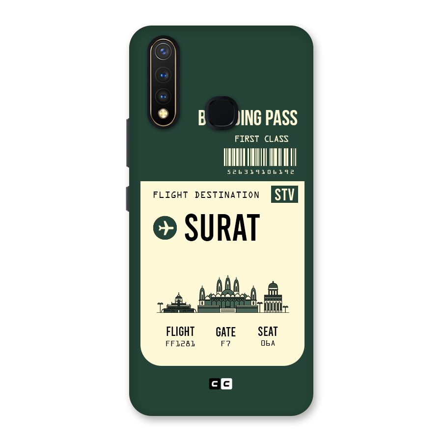 Surat Boarding Pass Back Case for Vivo U20