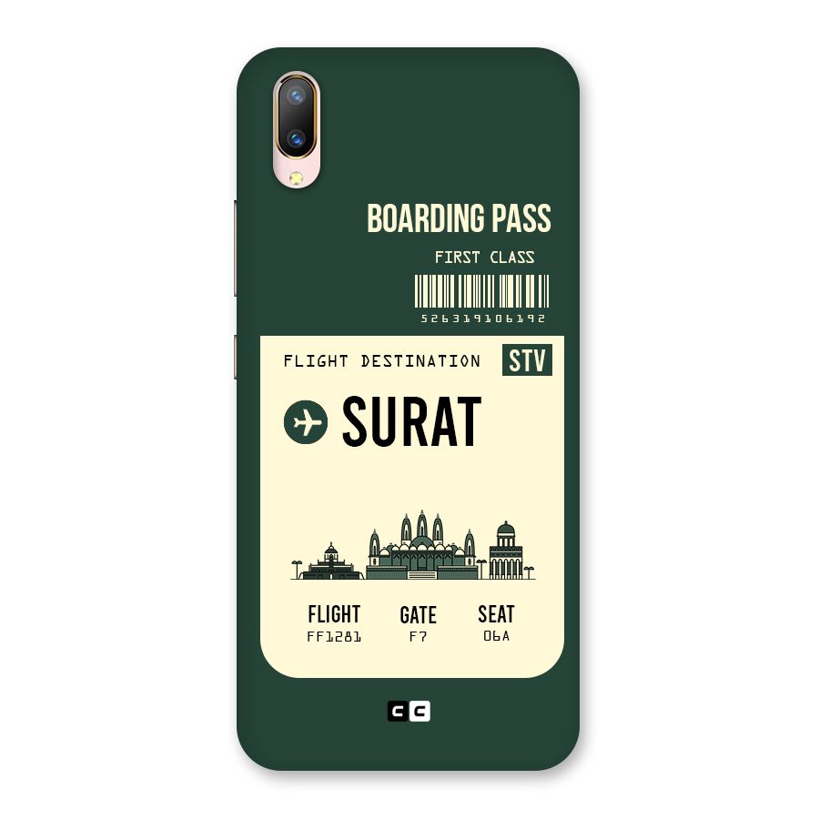 Surat Boarding Pass Back Case for Vivo V11 Pro
