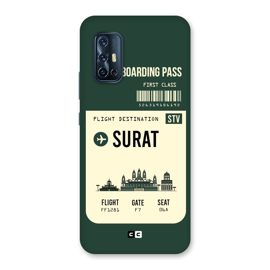 Surat Boarding Pass Back Case for Vivo V17