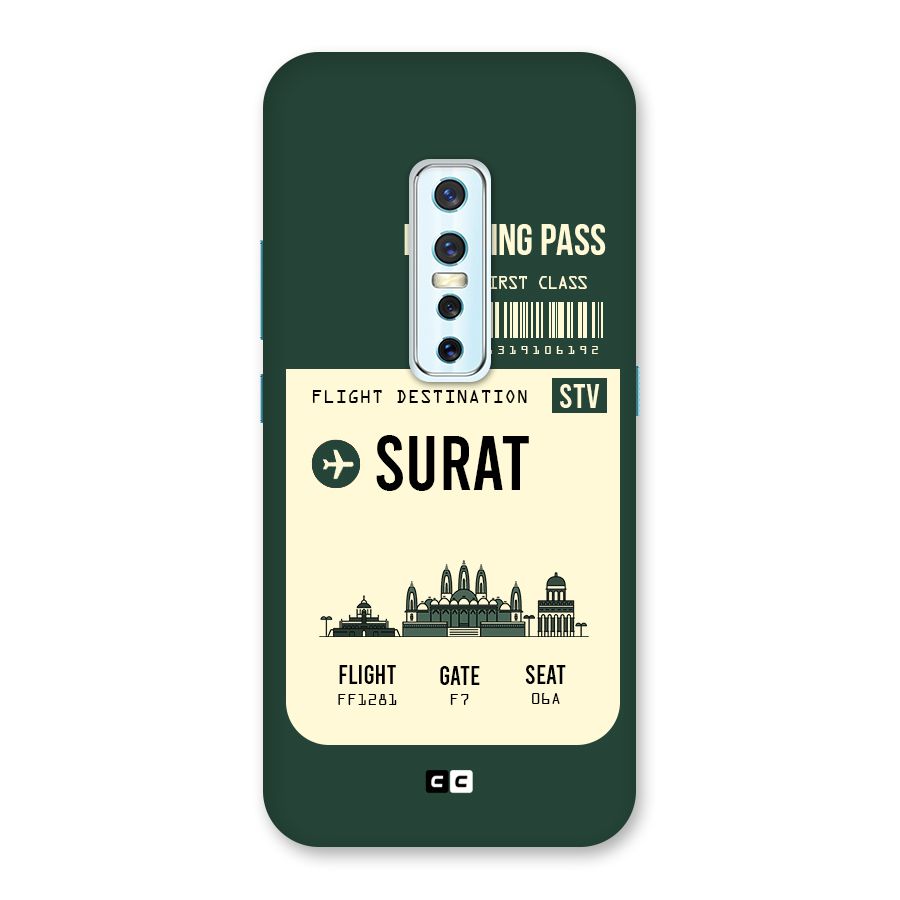 Surat Boarding Pass Back Case for Vivo V17 Pro
