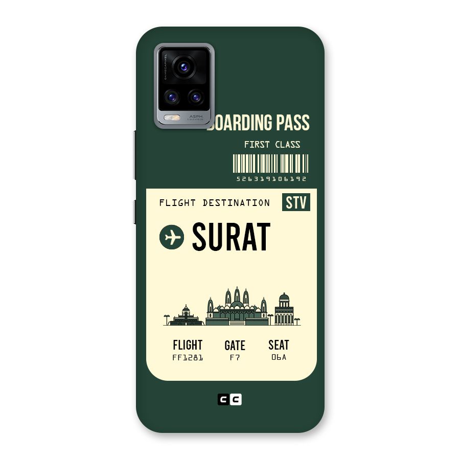Surat Boarding Pass Back Case for Vivo V20