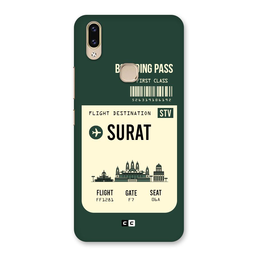 Surat Boarding Pass Back Case for Vivo V9 Youth