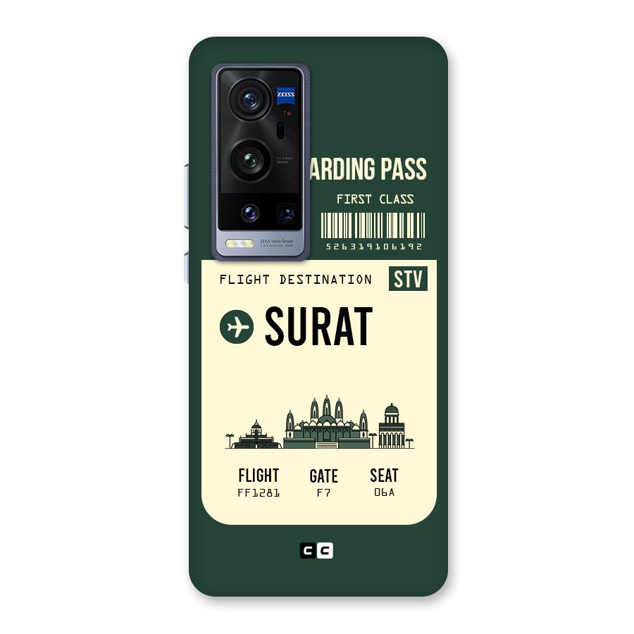Surat Boarding Pass Back Case for Vivo X60 Pro Plus