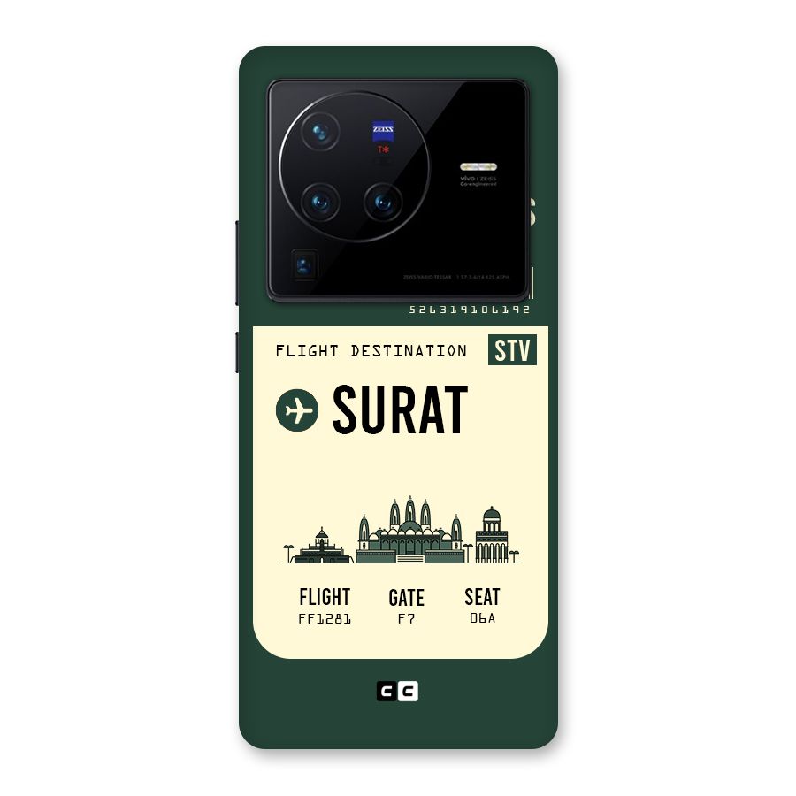 Surat Boarding Pass Back Case for Vivo X80 Pro