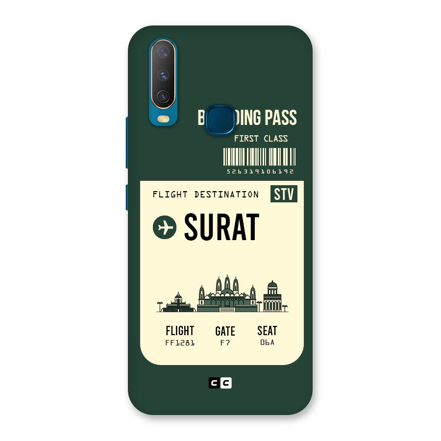 Surat Boarding Pass Back Case for Vivo Y17