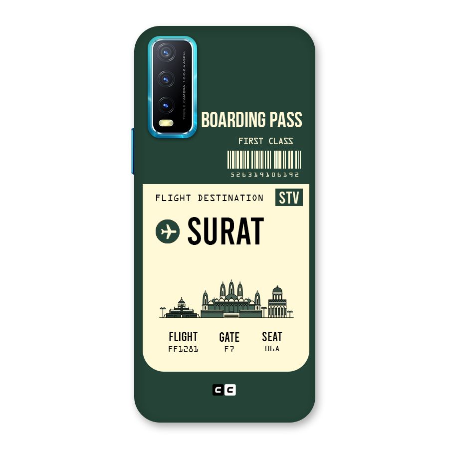 Surat Boarding Pass Back Case for Vivo Y20