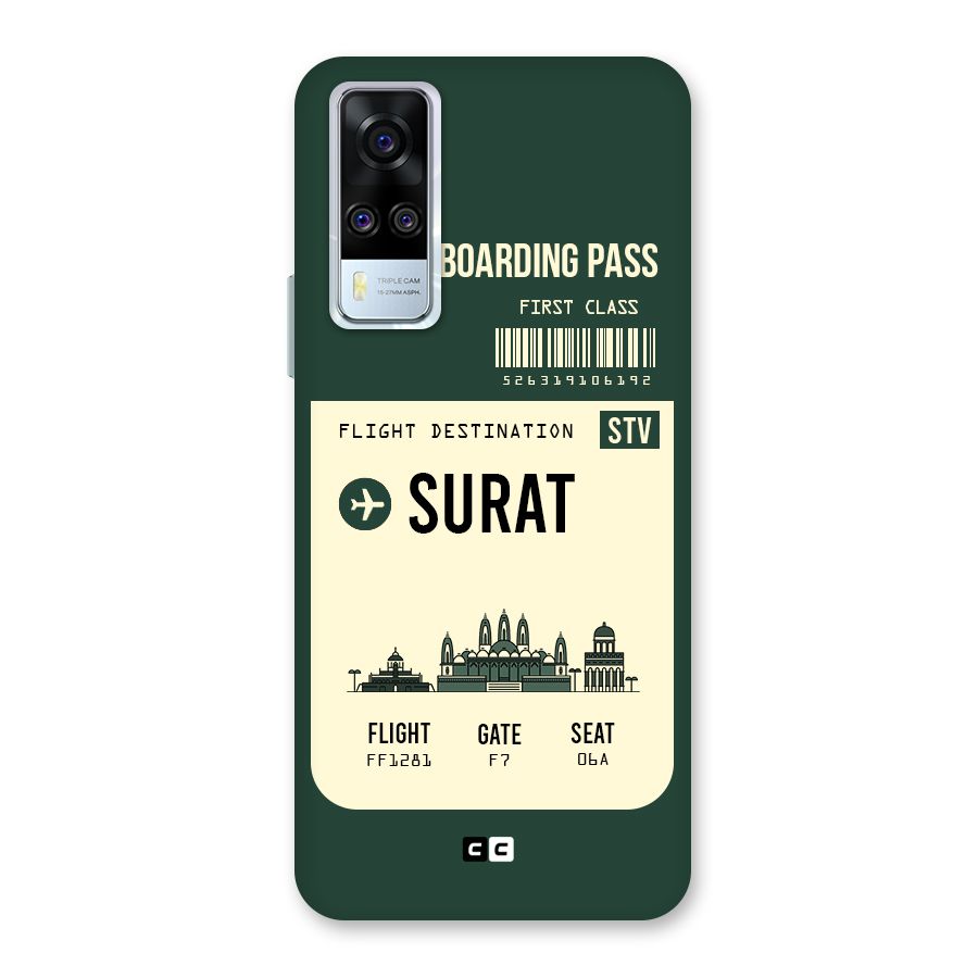 Surat Boarding Pass Back Case for Vivo Y31