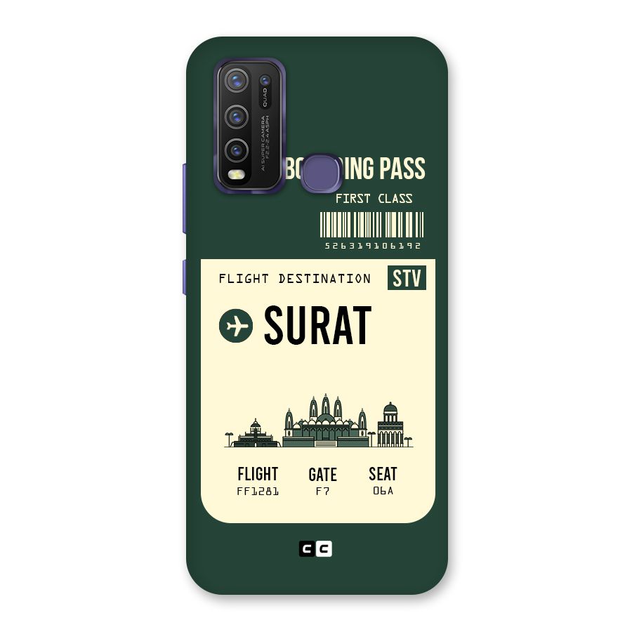 Surat Boarding Pass Back Case for Vivo Y50