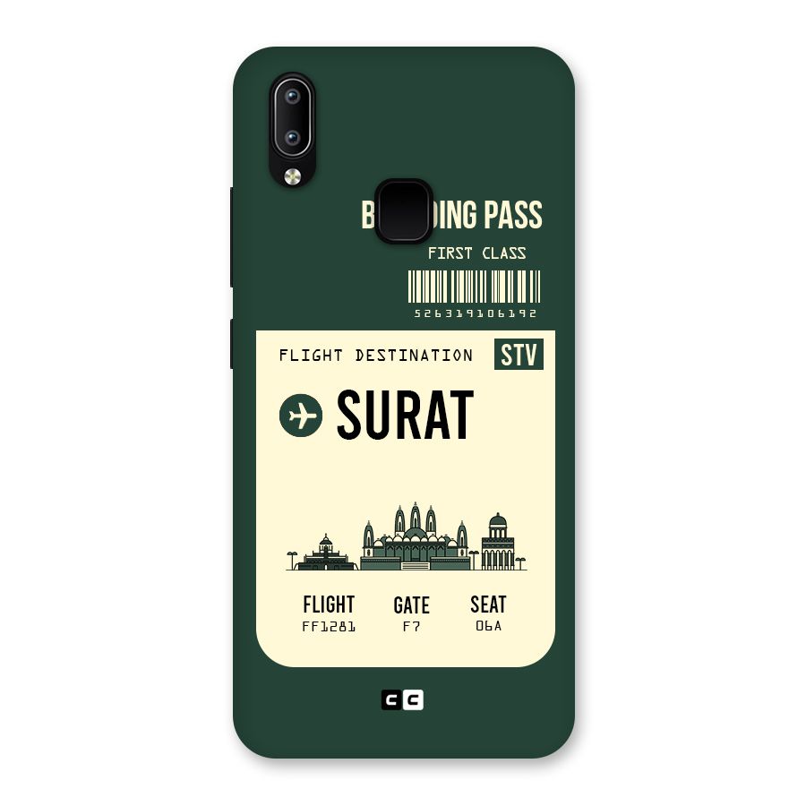 Surat Boarding Pass Back Case for Vivo Y93