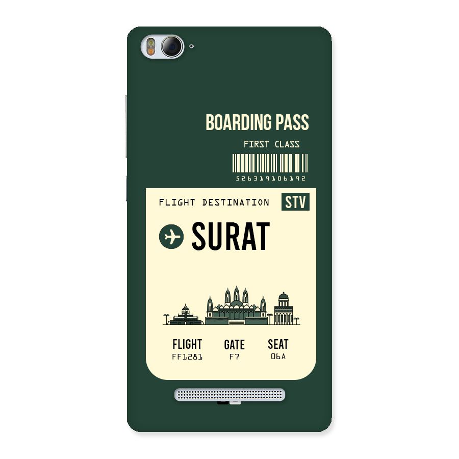 Surat Boarding Pass Back Case for Xiaomi Mi4i