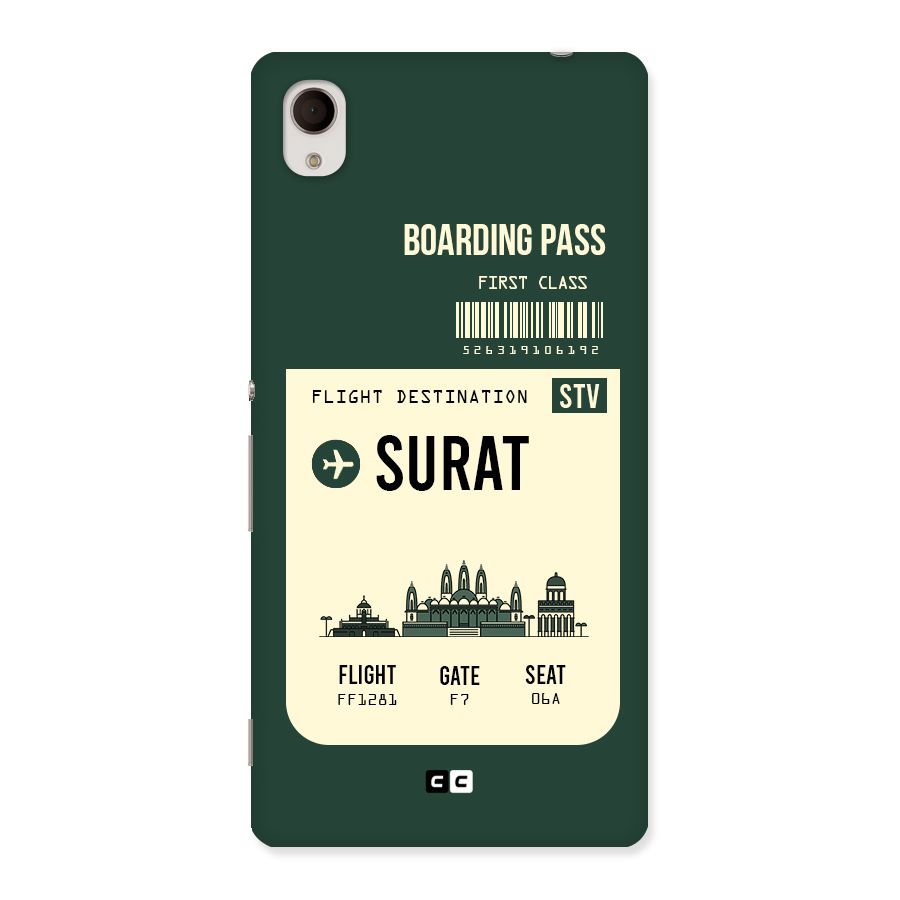 Surat Boarding Pass Back Case for Xperia M4 Aqua