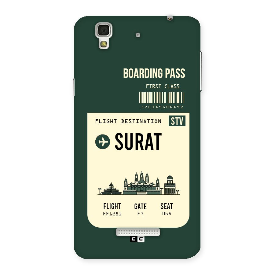 Surat Boarding Pass Back Case for YU Yureka Plus