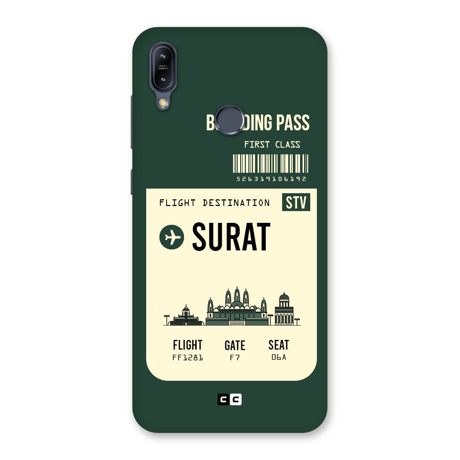 Surat Boarding Pass Back Case for Zenfone Max M2