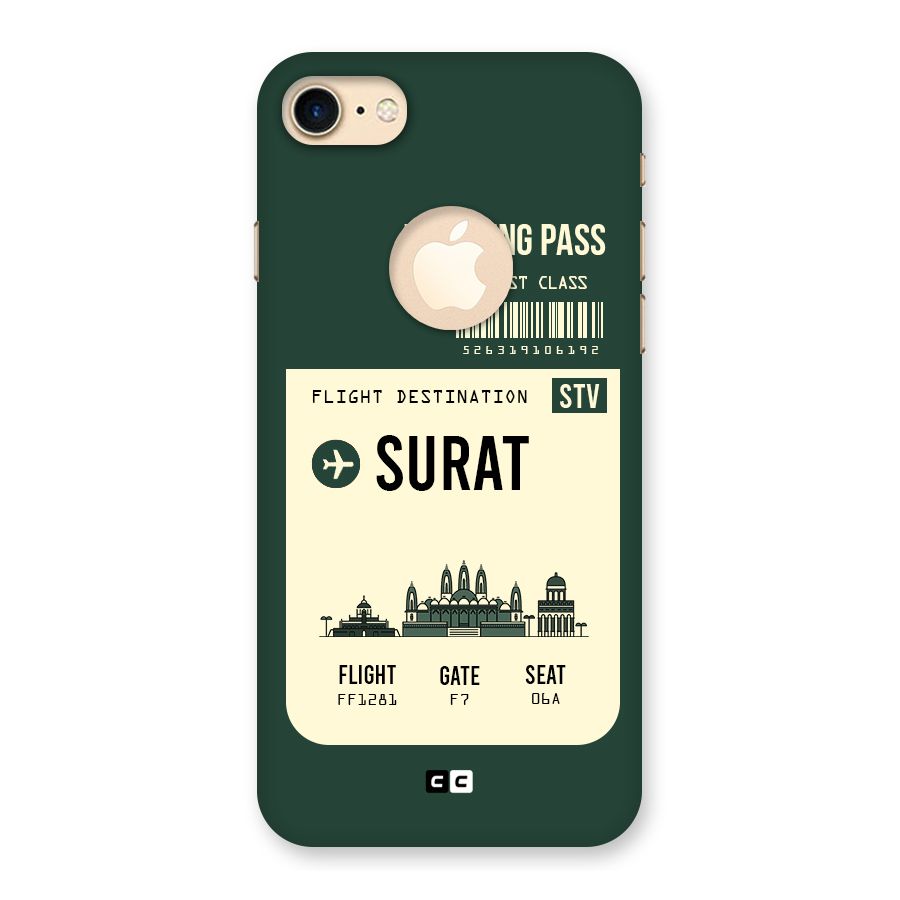 Surat Boarding Pass Back Case for iPhone 7 Logo Cut