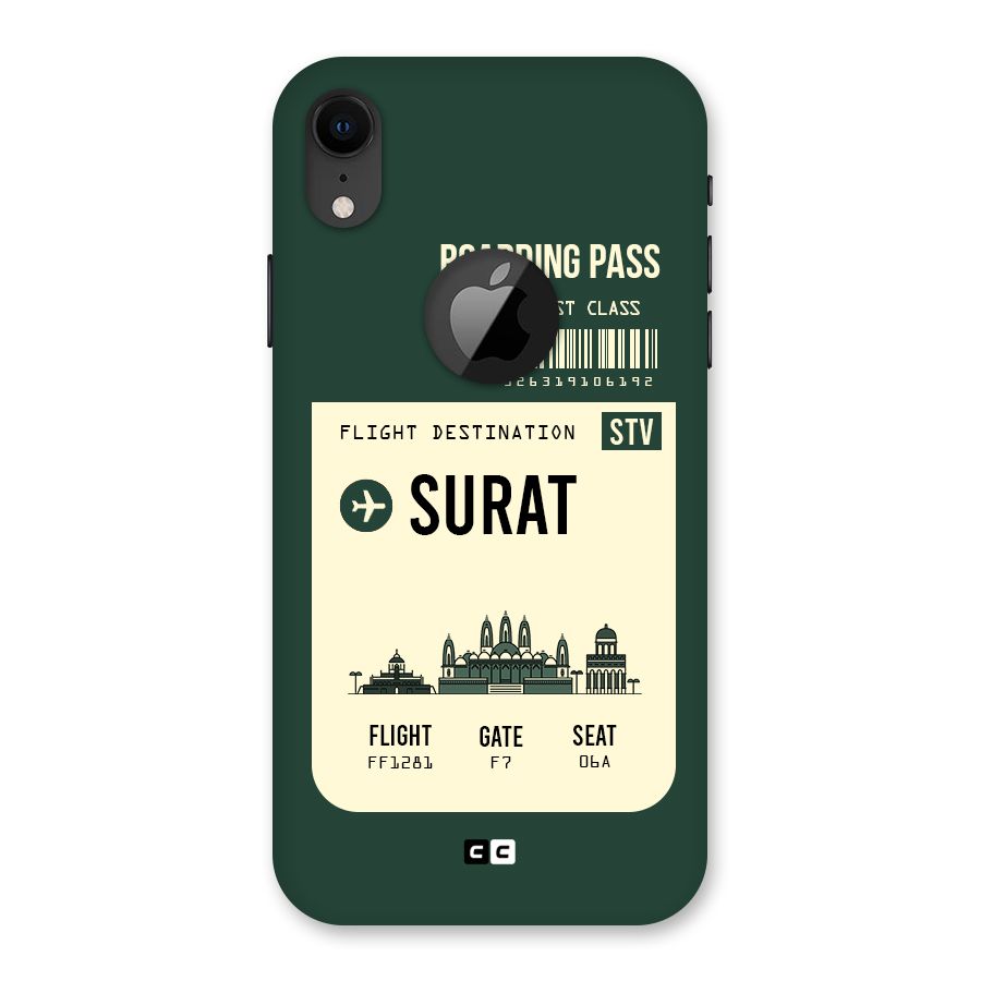 Surat Boarding Pass Back Case for iPhone XR Logo Cut
