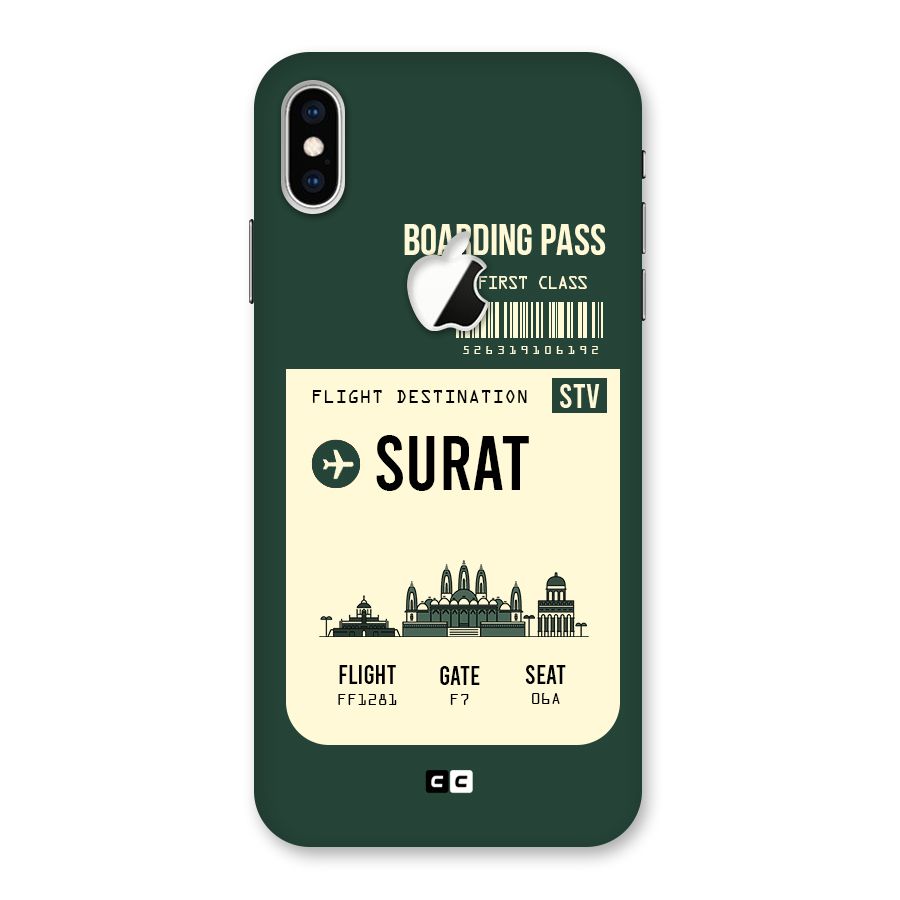 Surat Boarding Pass Back Case for iPhone XS Max Apple Cut