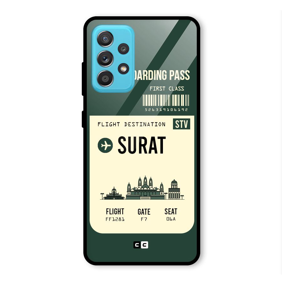 Surat Boarding Pass Glass Back Case for Galaxy A52