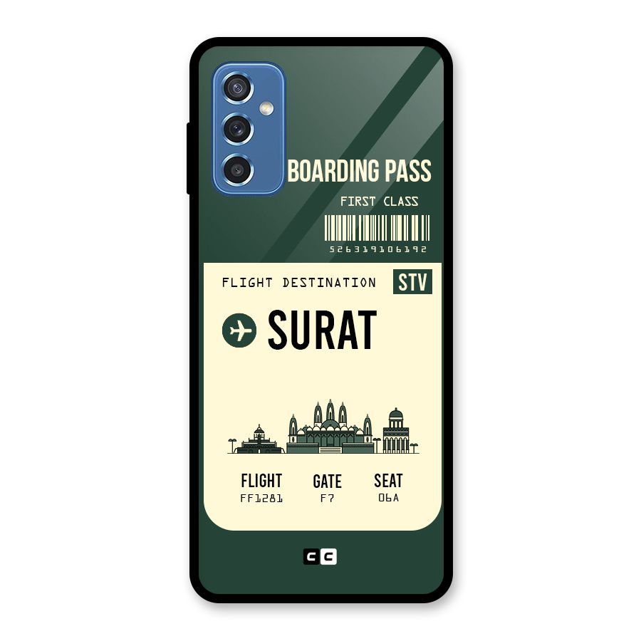 Surat Boarding Pass Glass Back Case for Galaxy M52 5G