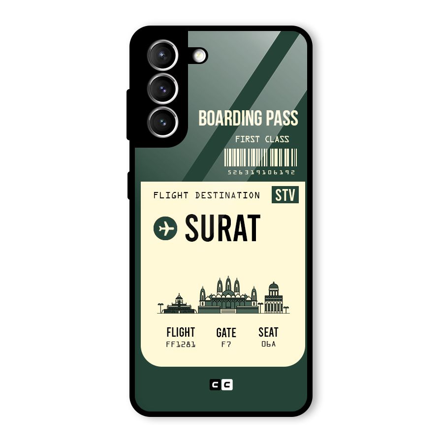 Surat Boarding Pass Glass Back Case for Galaxy S21 5G