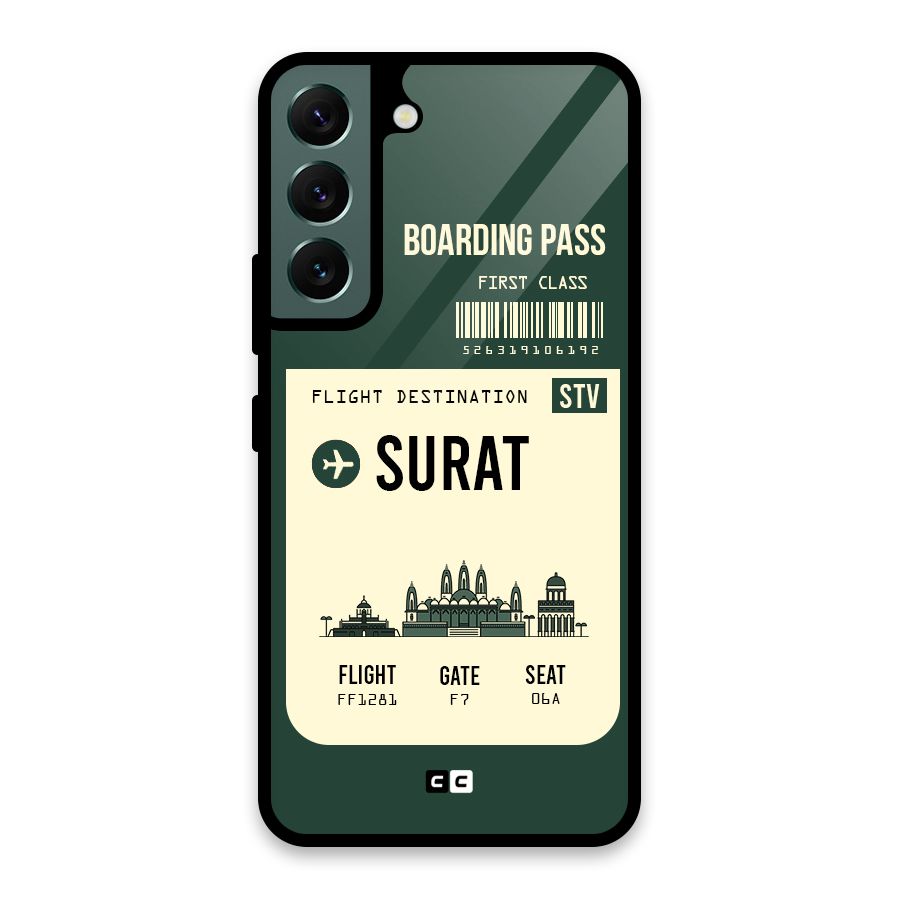 Surat Boarding Pass Glass Back Case for Galaxy S22 5G